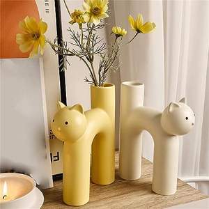 <span class=keywords><strong>Maceta</strong></span> de cerámica Mini gato en forma de dibujos animados lindo <span class=keywords><strong>maceta</strong></span> única <span class=keywords><strong>gatito</strong></span> decoración jarrón decorativo - Product Image 5