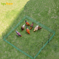 Clôture de ferme portable et écologique avec porte au design unique, poteaux en fibre de verre, kit de filet pour poulets