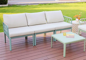 Commercial <b>Outdoor</b> Patio Dining <b>Table</b> Modern Square Design Full Aluminum Wood <b>Plastic</b> Material for <b>Outdoor</b> Furniture Commercial - Product Image 3