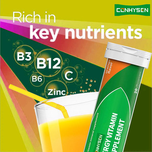 Supplément de vitamines OEM 1000 <span class=keywords><strong>mg</strong></span> <span class=keywords><strong>Vitamine</strong></span> C Saveur d'orange Comprimés effervescents Netteté mentale et soutien énergétique physique - Product Image 4