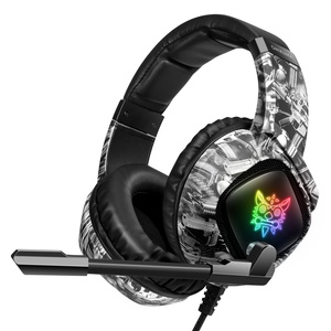 <span class=keywords><strong>ONIKUMA</strong></span> <span class=keywords><strong>K19</strong></span>, auriculares con cable para ordenador de juegos montados en la cabeza de camuflaje, auriculares con bajos para deportes electrónicos, luz LED colorida - Product Image 5