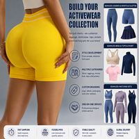 Shorts de sport pour femmes, style cycliste, taille haute, effet ventre plat, froncé discret, pour la course et le yoga, 3.6" / 4.5" / 6"