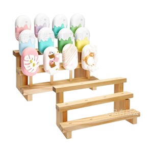 Wooden Ice Cream Display Rack <b>3</b> <b>Tier</b> Dessert <b>Stand</b> For Wedding Party <b>Cake</b> Table Decorations - Product Image 2
