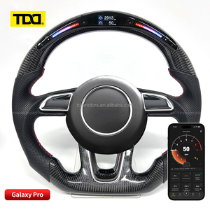 พวงมาลัยคาร์บอนไฟเบอร์แบบสปอร์ต TDD LED สำหรับรถยนต์ออดี้ A4 B9 A5 A3 S4 S5 RS4 RS5 B8 S3 8P 8V B9 C7 A6 - Product Image 1