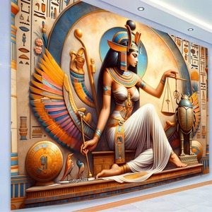 Tapiz <span class=keywords><strong>de</strong></span> Pared con Diseño <span class=keywords><strong>de</strong></span> Diosa Egipcia Antigua, Arte <span class=keywords><strong>de</strong></span> Mitología y Brujería, Decoración <span class=keywords><strong>de</strong></span> Pared con Faraón Egipcio Anubi para Decoración del Hogar - Product Image 4
