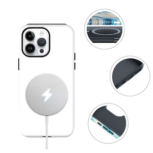 Coque de téléphone portable en TPU et PC à double aimant, vierge pour sublimation 3D, en gros pour usine, pour coques de téléphone personnalisées, e-commerce et boutiques en ligne - Product Image 2