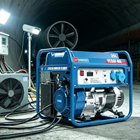 Générateur d'électricité portable silencieux à inverseur Yuchai 5KW, refroidi par air, moteur 4 temps, réservoir de carburant 25L, 50/60Hz pour usage domestique de secours