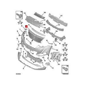 Grille centrale Peugeot 2008 P24C YL01569080 YL01569280 – Pièce de rechange originale en plastique - Product Image 2