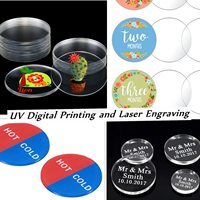 Cercles en acrylique 1/8 "d'épaisseur de feuilles de plexiglas acryliques rondes pour l'artisanat, les disques de gâteau, les décors et les projets de bricolage