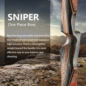 Arc de chasse recurve en carbone et bambou Old Mountain <span class=keywords><strong>Sniper</strong></span> Outdoors 60 pouces, arc de tir à l'arc en bois - Product Image 2