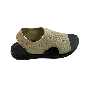 <span class=keywords><strong>Sandalias</strong></span> de punto elásticas para <span class=keywords><strong>mujer</strong></span>, <span class=keywords><strong>sandalias</strong></span> transpirables con punta abierta, zapatos de playa casuales planos y ligeros con correa trasera elástica - Product Image 3