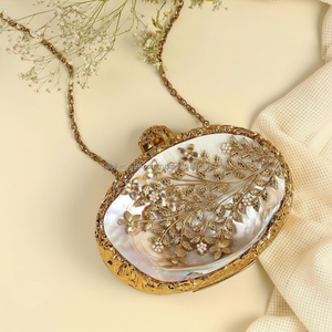 FALAK WORLD EXPORT-Pochette vintage pour mariage, pochette de soirée de style bohème, ensemble portefeuille et sac faits à la main - Product Image 1