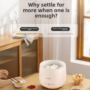 Nouveauté : Mini cuiseur à riz électrique 110V multifonctionnel, idéal pour 1 à 3 personnes, pour faire du riz, du porridge et des plats chauds à la maison - Product Image 2