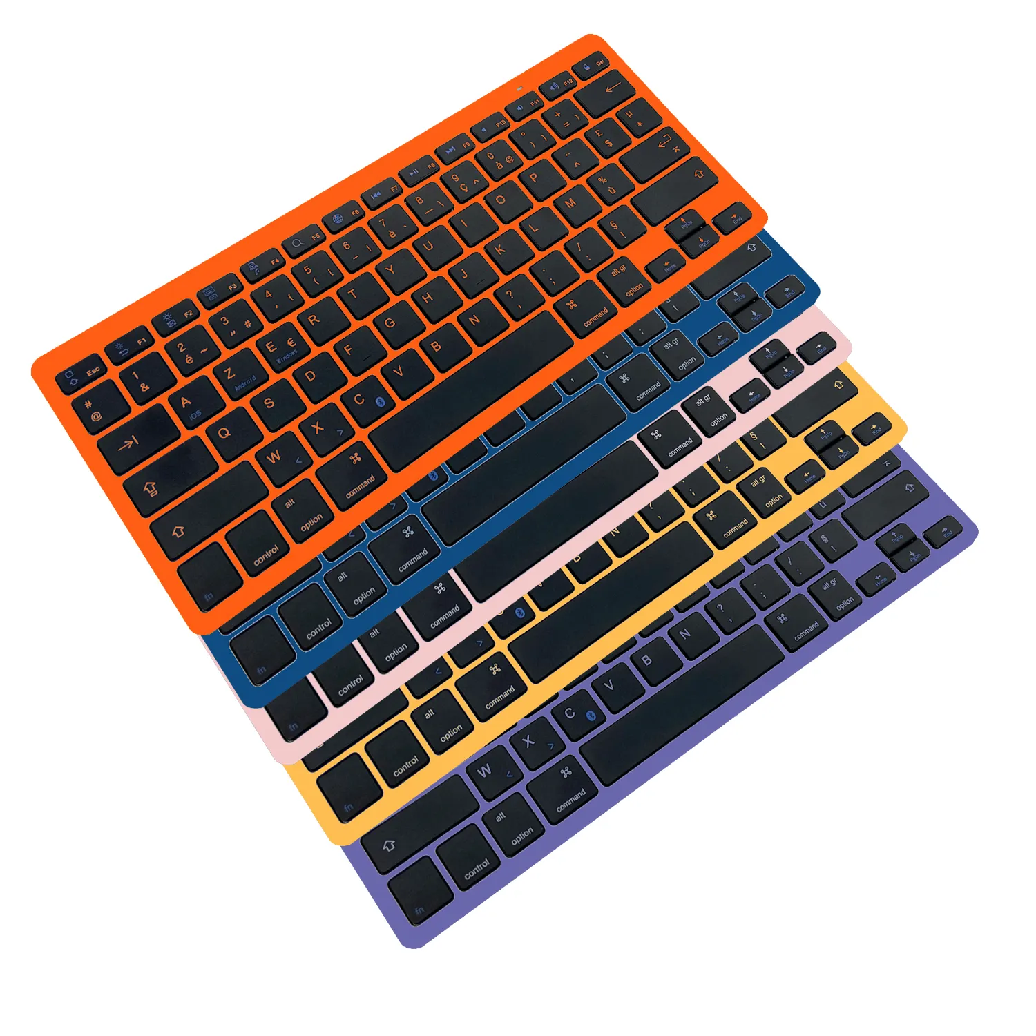 Customized French Layout pc mini teclado AZERTY Clavier inalambrico bluetooths Keyboard para tablet iPad