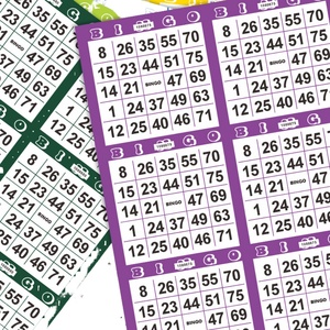 Cartes de Bingo 75 Balles Multicolores Personnalisées Haut de Gamme à Impression Numérique Couleur Intégrale, Vente en Gros Direct Usine, Jeu de Bingo en Papier - Product Image 6
