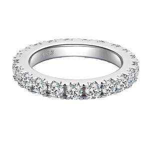 Anillo de Eternidad de Moissanita Más Vendido, Plata de Ley, Joyería Fina de Lujo para Compromiso y Boda, Regalo para Ella, Mejor Precio - Product Image 1