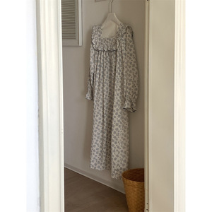 Pigiama da Donna Autunno 2025 Stile Tagliato con Collo Quadrato, Maniche Lunghe, Lunghezza Intera in Tessuto Intrecciato di MORNING - Product Image 6