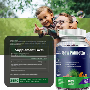 Complément alimentaire en gommes à l'extrait de palmier nain végétalien ASAP OEM pour la croissance des cheveux chez l'adulte, qualité alimentaire, 60 gommes/flacon - Product Image 4