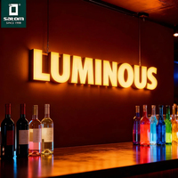 Letrero LED con Iluminación Frontal IP65 para Exteriores, Publicidad con Nombre de Tienda