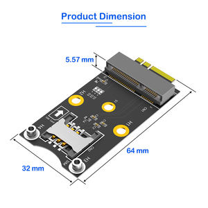 Mini PCIE M2 NGFF anahtar A + E adaptörü SIM SIM kart yuvası WiFi/Stock/LTE modülü Mini kablosuz ağ kartı stokta - Product Image 4