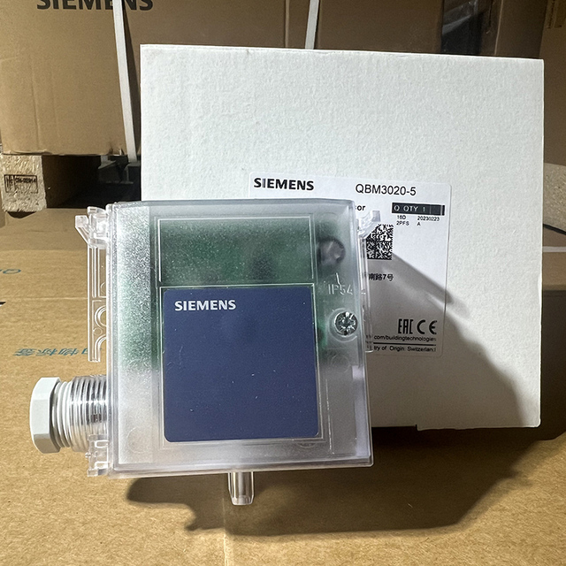 Siemens QBM3120-5 QBM3120-5D Plastic Air Differential Pressure Sensor 0-50PA AC24V Display Easy Install for Air Systems