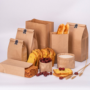 Sacchetto di carta <span class=keywords><strong>Kraft</strong></span> con fondo quadrato marrone riciclabile eco-friendly con stampa personalizzata in stile caldo sacchetti di noci senza manici all'ingrosso - Product Image 6