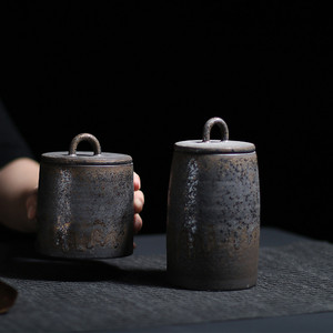 Japanese Ceramic Sealed <strong>Tea</strong> Caddy Coarse Pottery Large Vintage Spice Jar Storage Tank Food Container <strong>Tea</strong> <strong>Canister</strong> <strong>Tea</strong> <strong>Set</strong> - Product Image 3