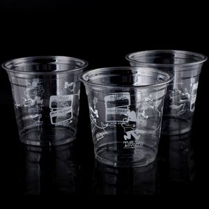 Custom Branded 24oz Disposable <b>PET</b> 98mm Clear Single Wall Beverage Cup with Silk Screen Printing and Gold Stamping - Product Image 3