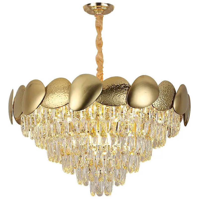high ceiling contemporary light chandelier specification ,modern k9 titanium gold luxury lamp crystal stainless steel chandelier