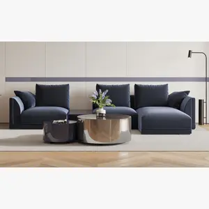 COOMO móveis Hollywood Alvina sofá de canto importado de luxo leve americano high-end