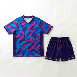 Conjunto de Uniforme de Fútbol Juvenil, Camiseta Deportiva de Manga Corta y Pantalones Cortos, Ropa de Entrenamiento de Fútbol - Product Image 1