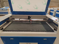 Machine de découpe et gravure laser CO2 1610 60W-150W à refroidissement par eau, commande Rudia, rail de guidage PMI, pour bois, papier, MDF, caoutchouc, contreplaqué, DXF 3D