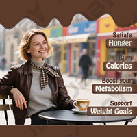 JBY OEM/ODM Marque Privée Café Minceur Keto en Poudre Biologique Contenu Réel Halal Mélange Café Minceur pour Hommes et Femmes