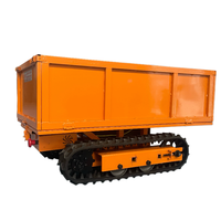 Remorque à chenilles pour tracteur agricole, véhicule de transport à chenilles en caoutchouc avec fonction d'auto-charge, essentiel pour les vergers et les fermes