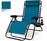 Chaise pliante robuste de haute qualité à séchage rapide, imperméable, durable, réglable, pour l'extérieur, avec plateau latéral, fauteuil inclinable zéro gravité