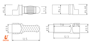 2024 חם מכירה נקבה וזכר 3.5 מ "מ כדור פנס בננה תקע מחבר מצופה זהב עבור סוללה המנוע - Product Image 6