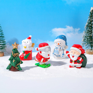 Figuras de Papá Noel, Adorno de Resina para Paisajes en Miniatura, Decoración Navideña para Interiores - Product Image 2