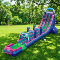 Toboggan aquatique gonflable double piste MILE Big Gaming Switch Theme en PVC avec piscine, idéal pour la location commerciale et les fêtes, capacité 500 personnes