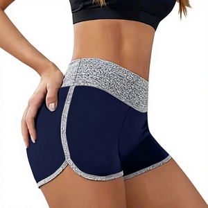 Women's High Waist Striped Knitted Eco-friendly Cotton Polyester Elastic Waist Regular Fit Sporty Breathable Shorts - Product Image 4