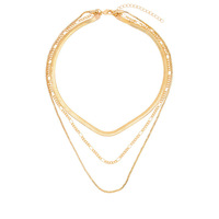 Colliers superposés en acier titane étanche pour femmes, bijoux cadeaux, collier ras-du-cou plaqué or à chevrons tendance
