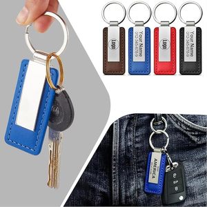 Llavero de Cuero con Anillo Metálico, Porta Llaves, Llavero para Coche, Negro y Marrón, Duradero, Adorno Colgante para Bolsa, Hogar y Oficina - Product Image 4