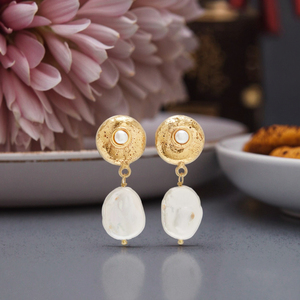 Pendientes de Diseño Colgante de Moda <span class=keywords><strong>Poliva</strong></span> Chapados en Oro de 18K, Pendientes Colgantes - Product Image 6