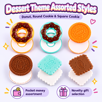 Jouet magnétique anti-stress en forme de dessert (donut, cookie, pièce de monnaie) avec boîte de présentation sous blister