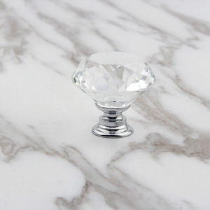Poignée de commode en cristal Diamante, bouton de meuble moderne en cristal, boutons en verre pour chambre à coucher - Product Image 2
