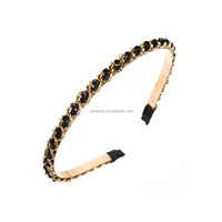 Nouveaux accessoires pour cheveux rétro pour femmes, chaîne en cristal enveloppée autour de serre-têtes, bandeaux en métal polyvalents, strass, accessoires pour cheveux pour femmes