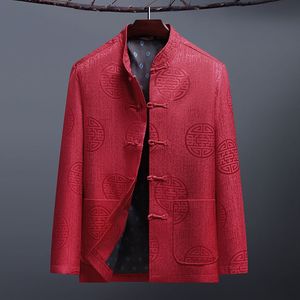 Nouveau costume long à manches longues de style chinois pour homme en soie glacée, saison printemps-été, pour personnes d'âge moyen <span class=keywords><strong>et</strong></span> âgées, Hanfu <span class=keywords><strong>père</strong></span> <span class=keywords><strong>et</strong></span> <span class=keywords><strong>fils</strong></span> - Product Image 6