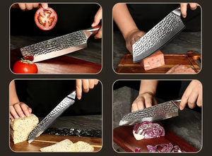 Bộ dao bếp chuyên nghiệp Waikan 11 món, thép Damascus 67 lớp VG10 Nhật Bản, cán gỗ, sử dụng được cho cả tay trái và tay phải - Product Image 5