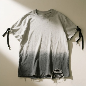 T-shirt décontracté vintage à manches courtes pour homme, style streetwear personnalisé, coupe épaules tombantes, 100 % coton tricoté - Product Image 1