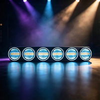 Nueva Barra de Luces Vintage de 400W y 6 Ojos, Luz Cegadora para Escenario con COB Dorado de 50W y Anillo Halo RGB, Luz Retro para DJ, Club, Boda, Espectáculo