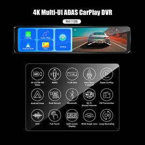 12 pouces 4K + 1080P voiture DVR Carplay Android Auto WIFI Adas double Dash Cam avant et arrière 4K pour voiture Cam caméra arrière enregistreur automatique - Product Image 2